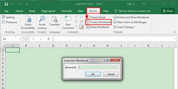 Remove Excel Workbook Passowrd