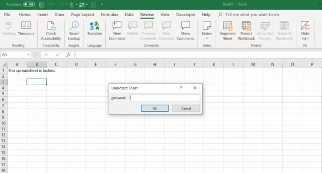 unprotect excel sheet password