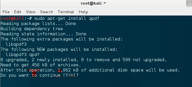 Remove PDF Password with Kali Linux 