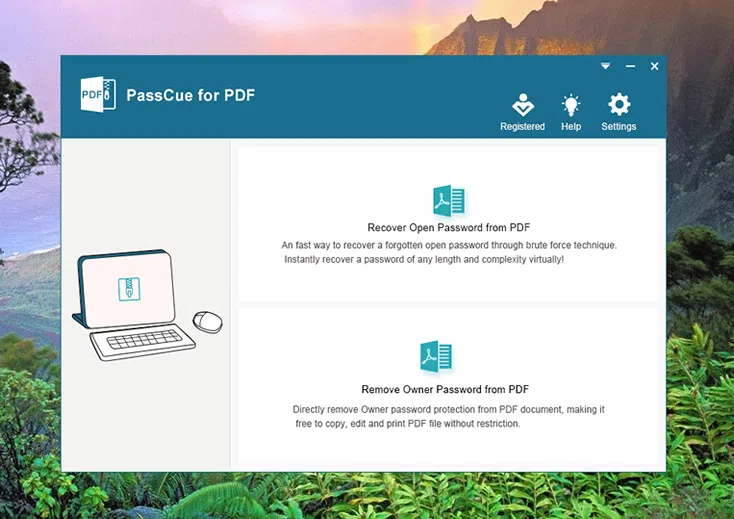 Passcue PDF password recovery