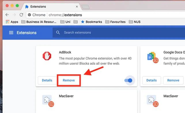 Deactivate AdBlock on Chrome