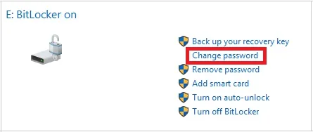 change password bitlocker