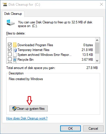 clean up system files