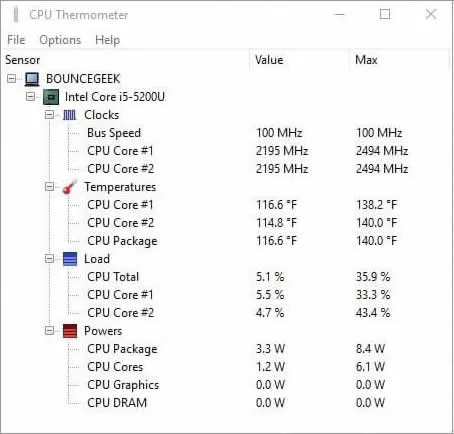 CPU Thermometer (Free) 