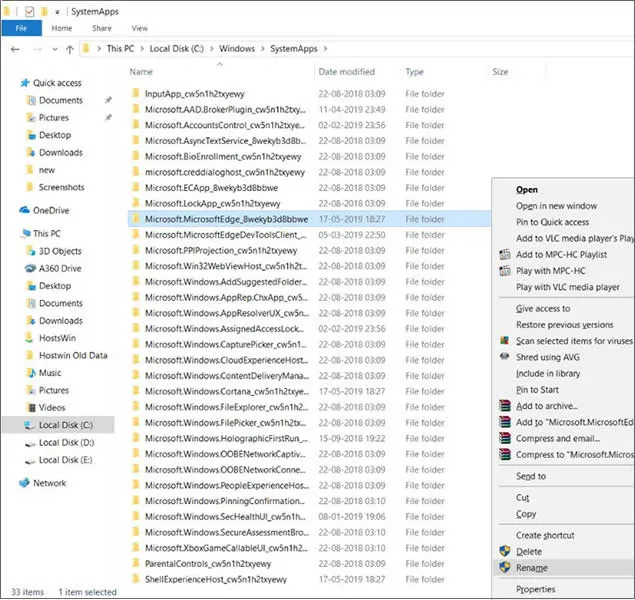 Disable Microsoft Edge in Windows 10 