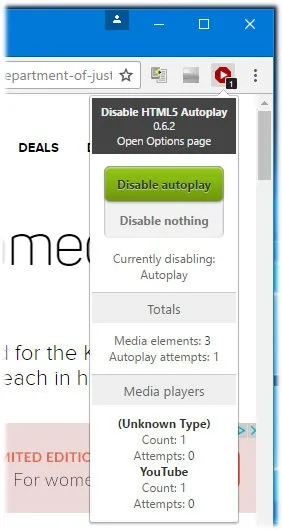 Disable HMTL5 Autoplay