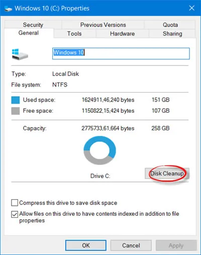 Disk Cleanup 