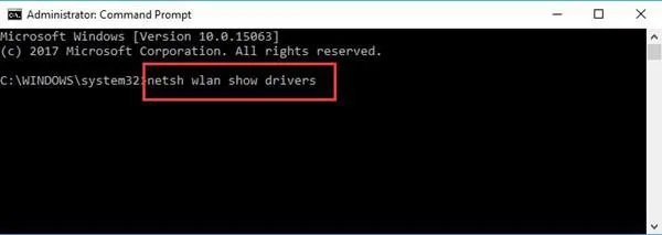 netsh wlan show driver