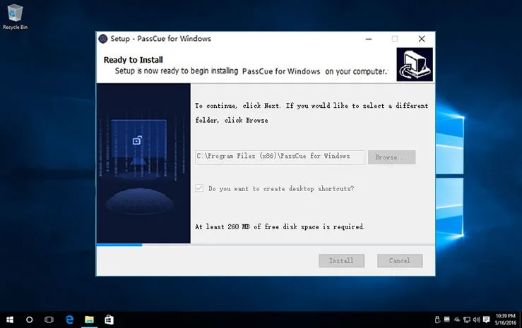install passcue on Windows 10