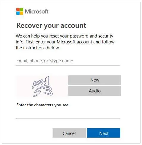 recover your windows 9 account