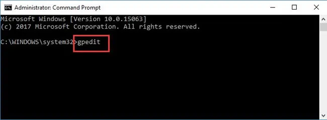 type gpedit command