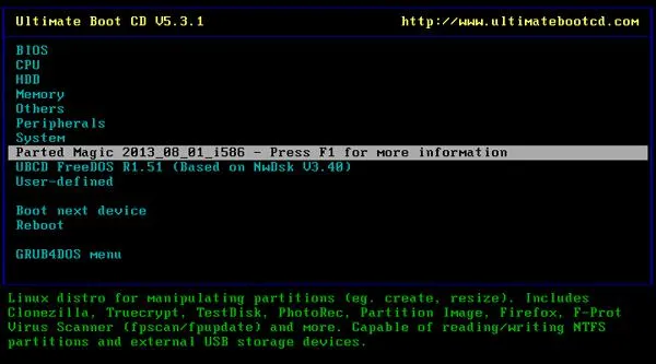 Ultimate boot CD tool 