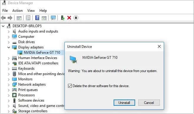 Uninstall Graphics Card Driver