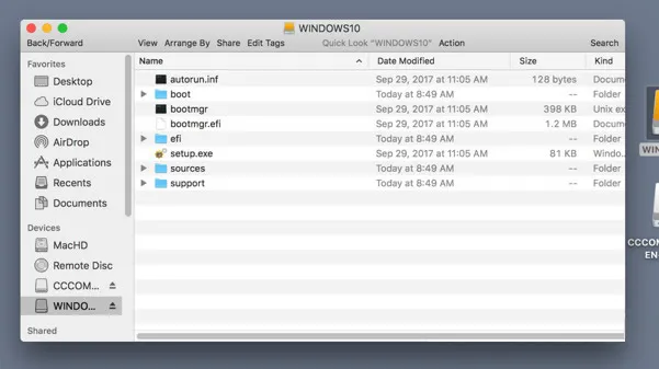 windows bootable USB on Mac